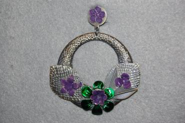 Dew earrings metal purple