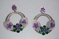 Pendientes Rocío metal morado