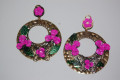 Pendientes Rocío metal fucsia