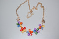 Golden spring flowers necklace