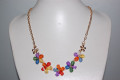 Golden spring flowers necklace