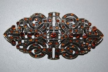 Broche Viena dorado y marron