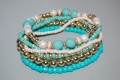 Set turquoise sea bracelets