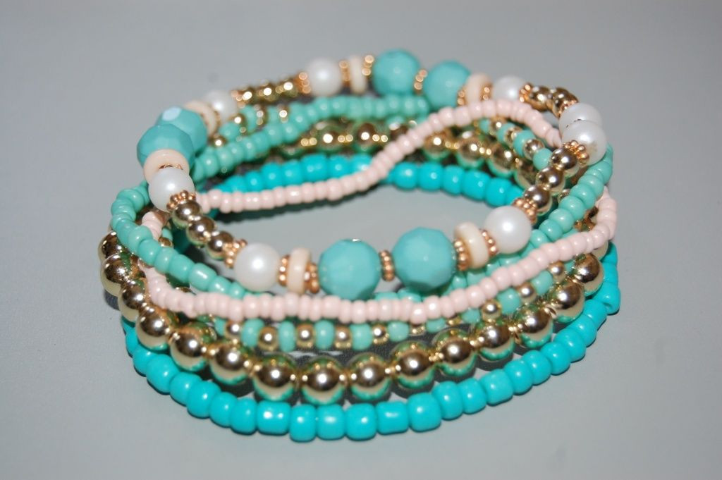 Conjunto pulseras Mar turquesa