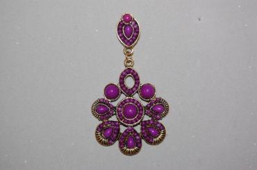 Pendientes Marisol flor morado