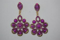 Earrings Marisol purple flower