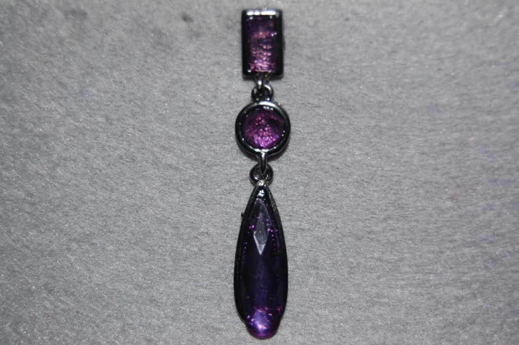 Long purple earrings