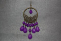 Purple round earrings