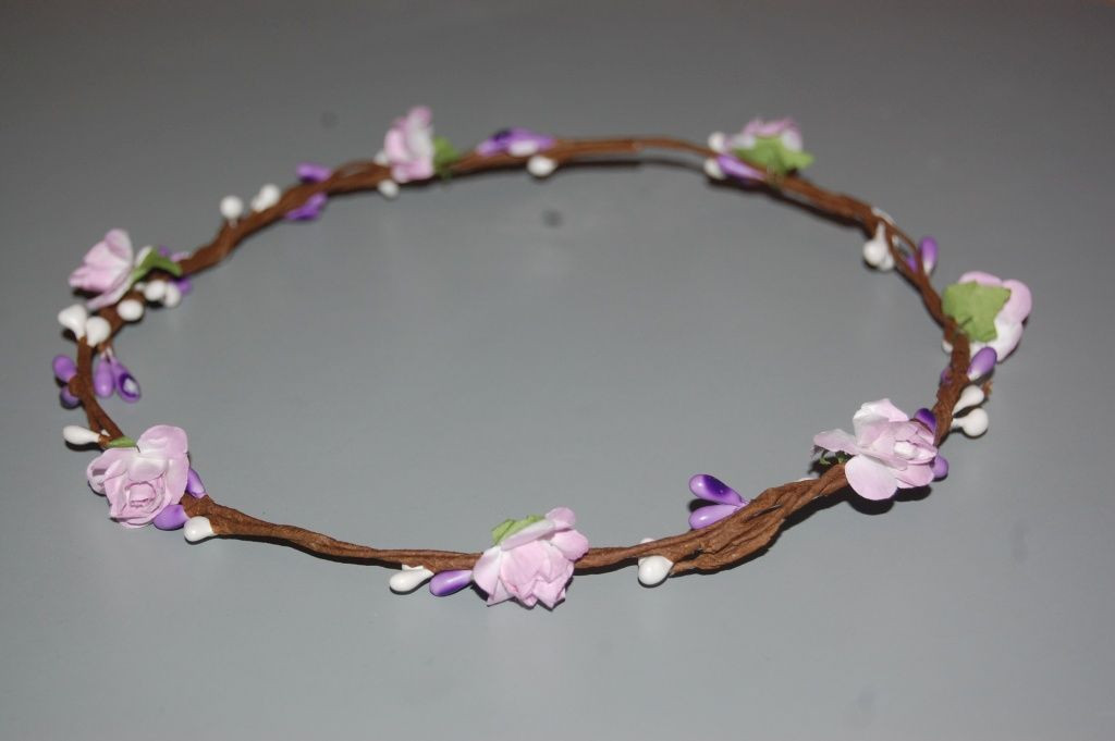 Headband flower ceremony lila