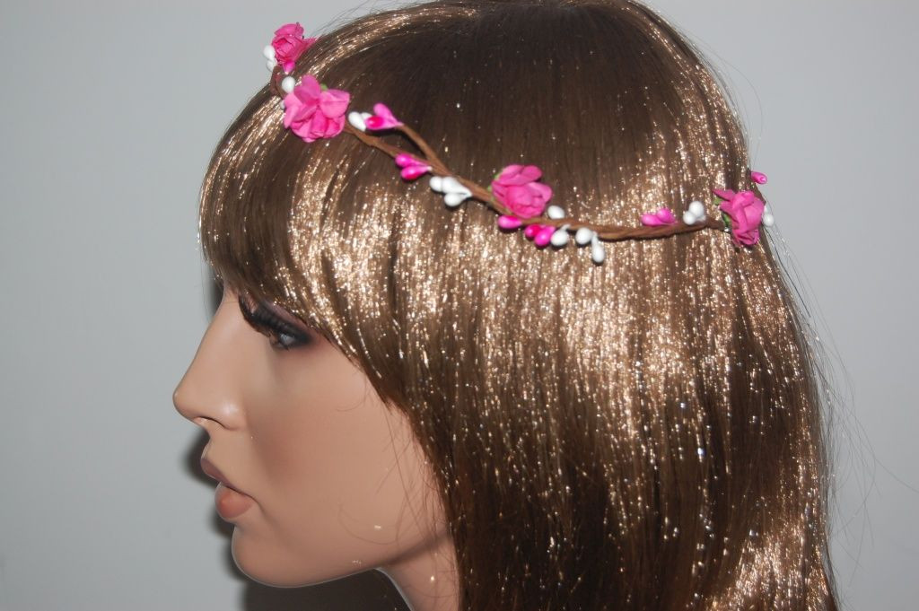 Flowers ceremony Fuchsia headband