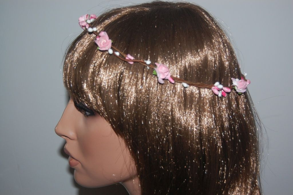 Headband Flower Pink ceremony