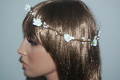 Headband flower white ceremony