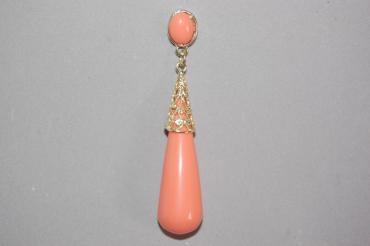 Coral earrings coral light