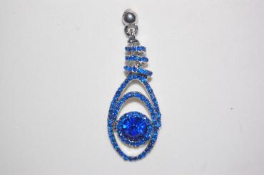 Big Blue storm Peacock earrings