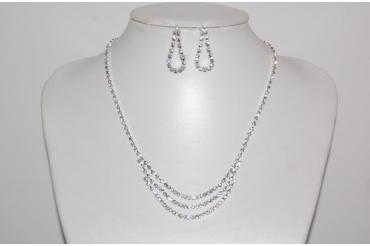 Conjunto Diosa Horus brillos blancos