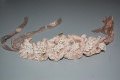 Salmon-coral flowers tiara