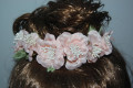 Six flower tiara salmon-coral