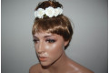 Six white flowers tiara