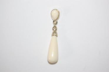 Pendientes corales niña beige