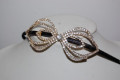 White shiny gold tie headband