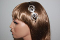 White shiny gold tie headband